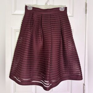Burgundy net skirt
